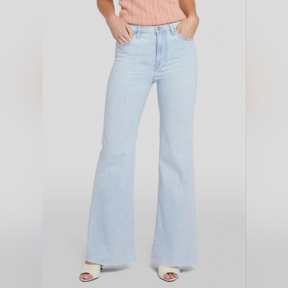 7 For All Mankind Denim - 7 For All Mankind Tailorless Dojo Jeans 31 Light Wash Wide Leg Flare